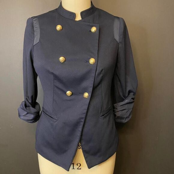 The Limited - Navy and Blue Military Blazer Jacket - Picture 2 of 8